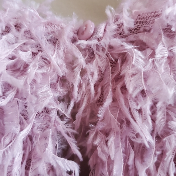 NWT Zara lilac purple colour feather crop top, Medium - Picture 10 of 12